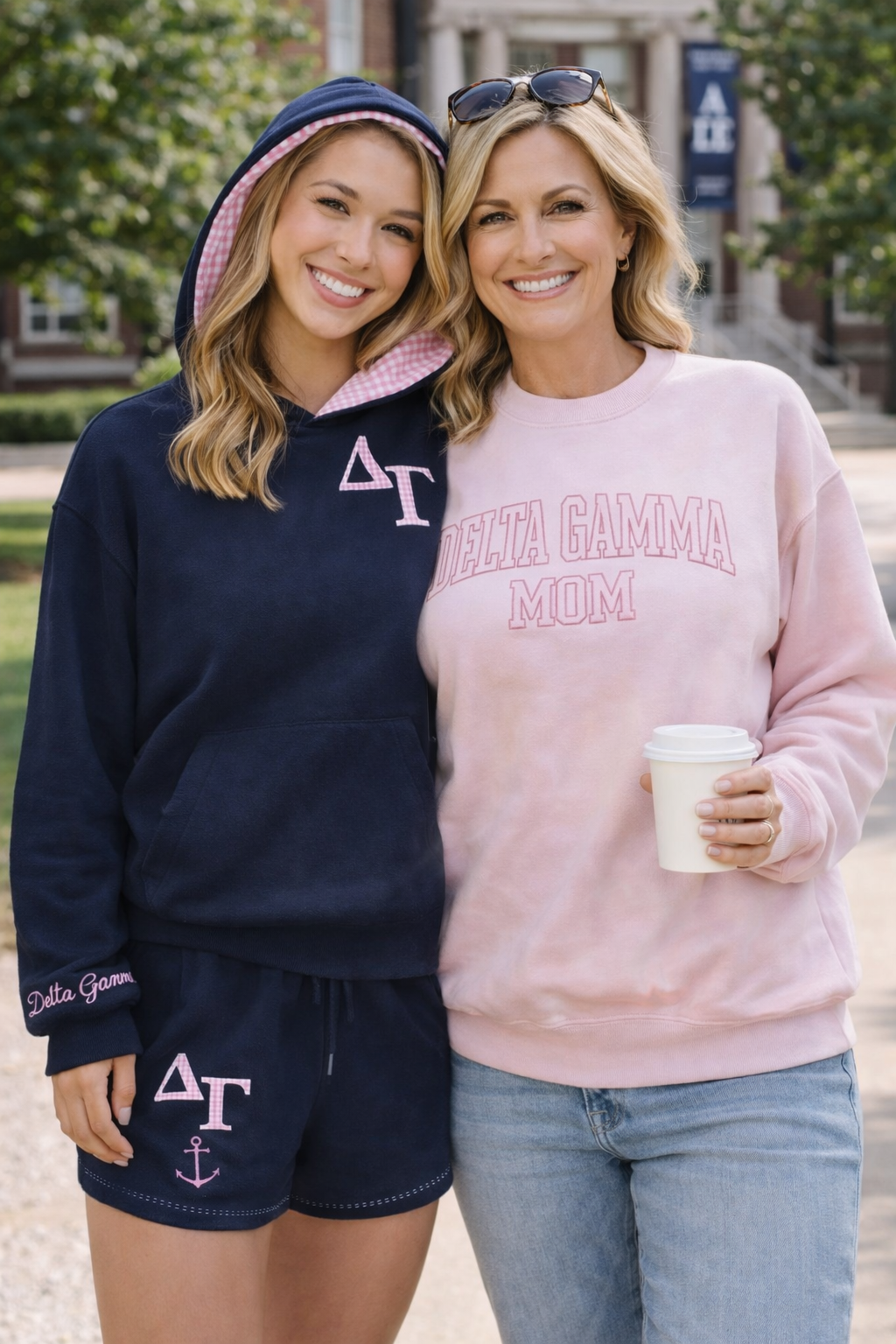 Delta Gamma Mom Sweatshirt, Licensed Embroidered DG Sorority Mom Pullover, Bid Day Parent Weekend Gift