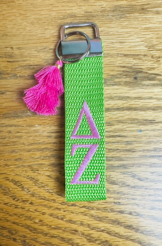 Delta Zeta Embroidered Key Ring