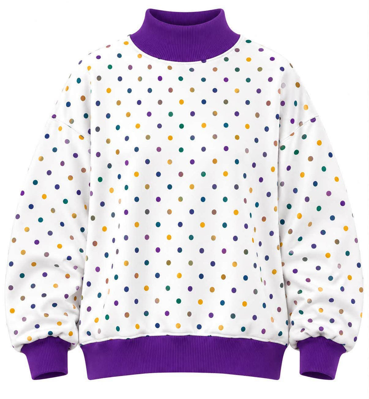 Pre-Order Mardi Gras Dots Mockneck