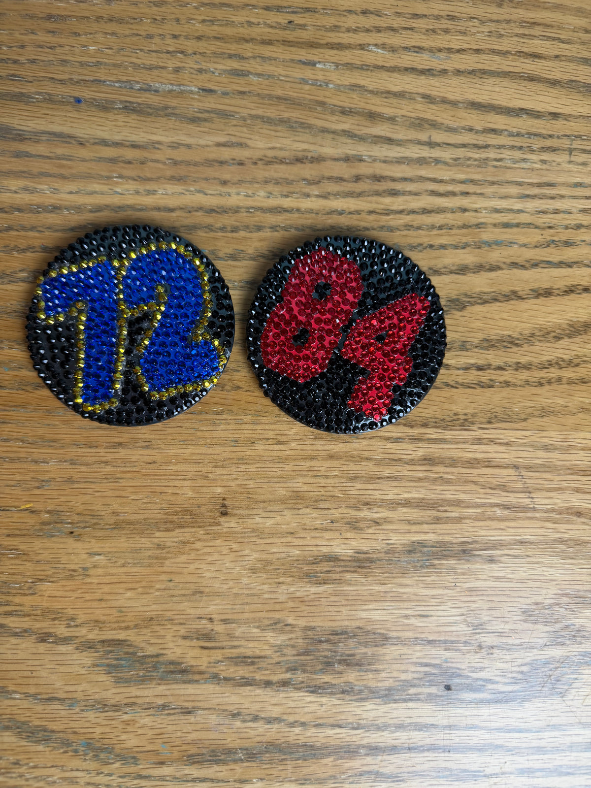 Full Rhinestone Game-day Number button