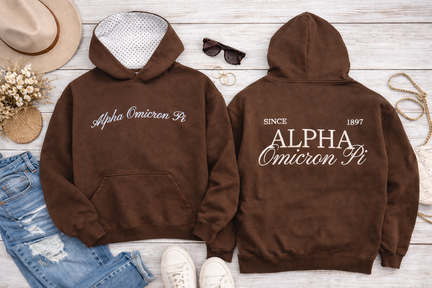 Brown AOII hoodie