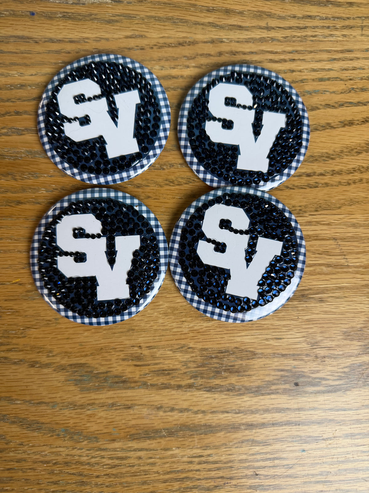 Rhinestone Game-day Number button