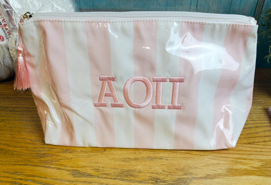 Large Pink Stripe Bag