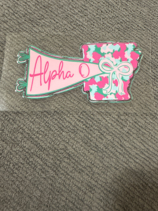 Alpha O Arkansas UV DTF sticker