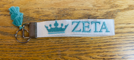 ZTA embroidered key ring