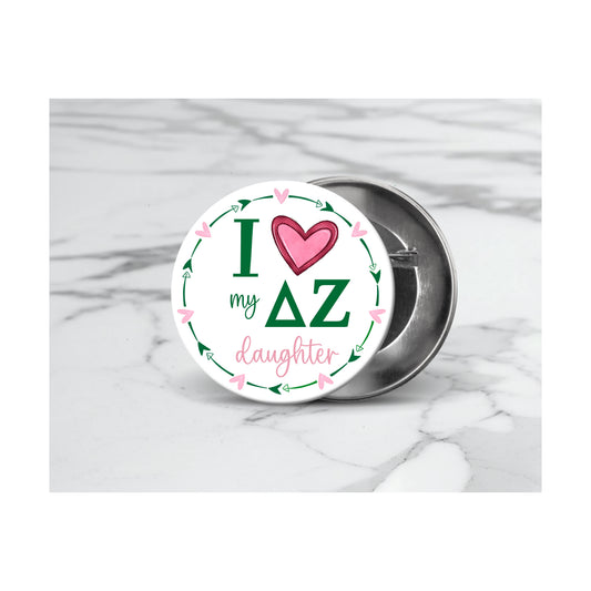 Delta Zeta Daughter Button