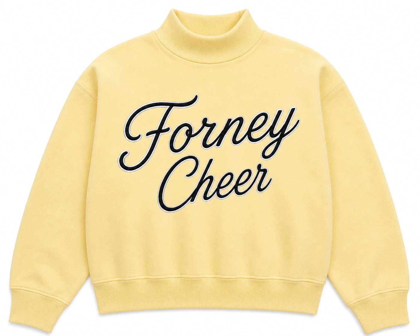 Forney Cheer black mockneck sweatshirt