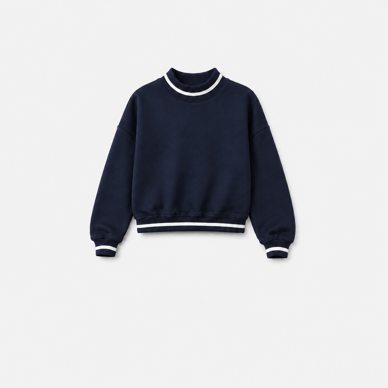 Pre-order Navy/white stripe Mockneck