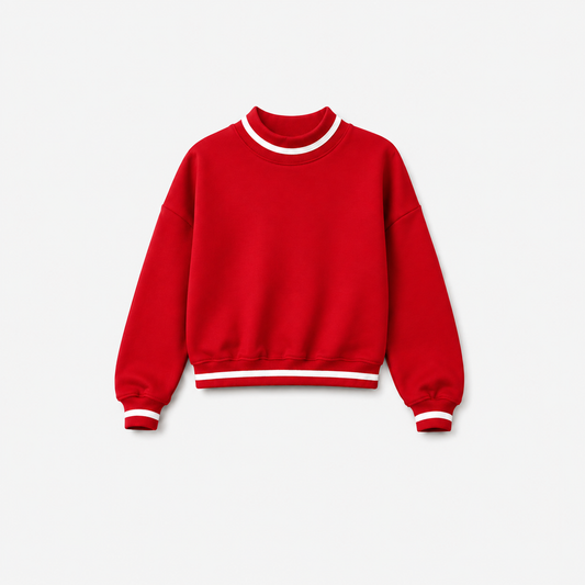 Pre-order Red/white stripe Mockneck