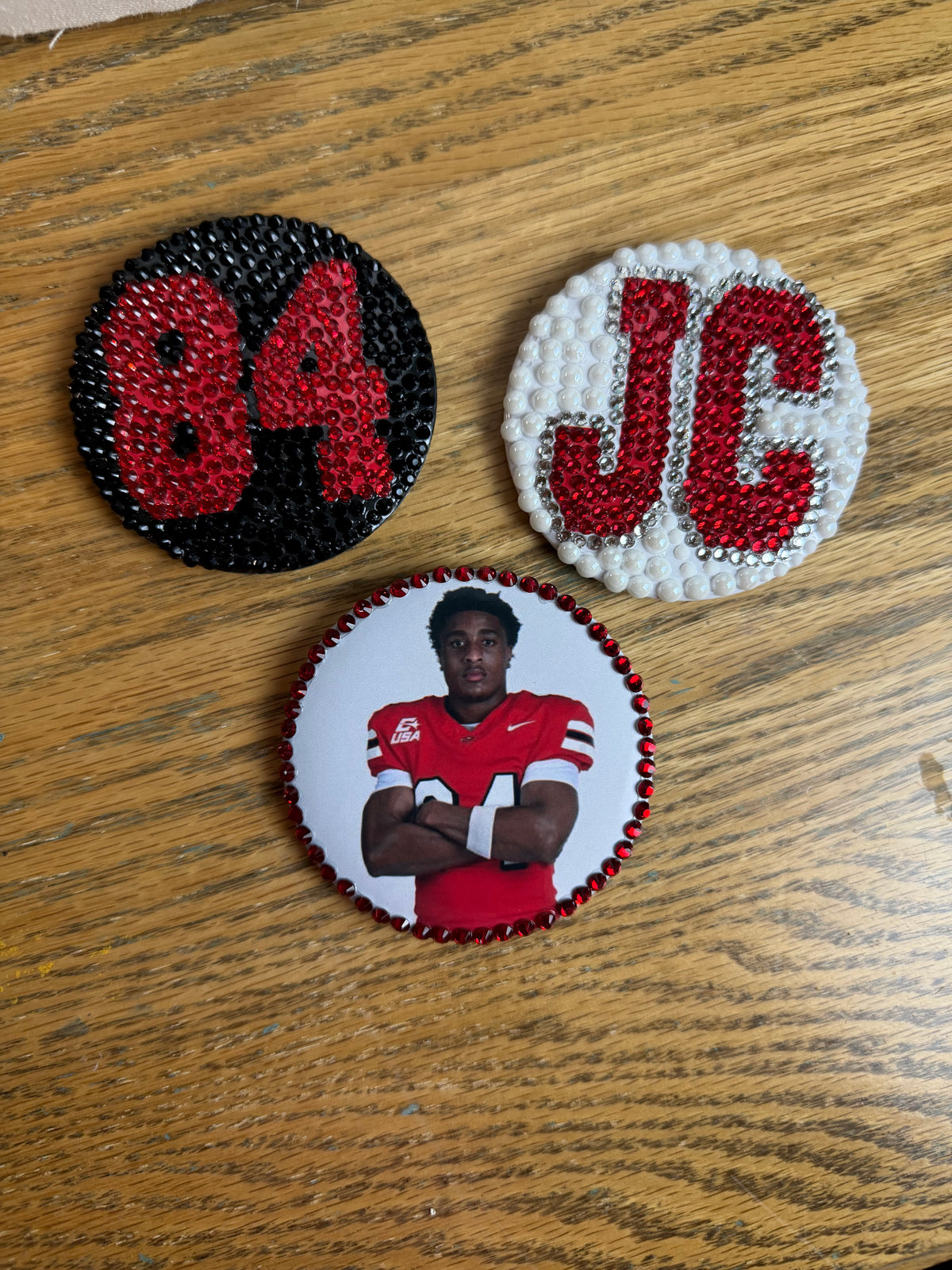 Full Rhinestone Game-day Number button