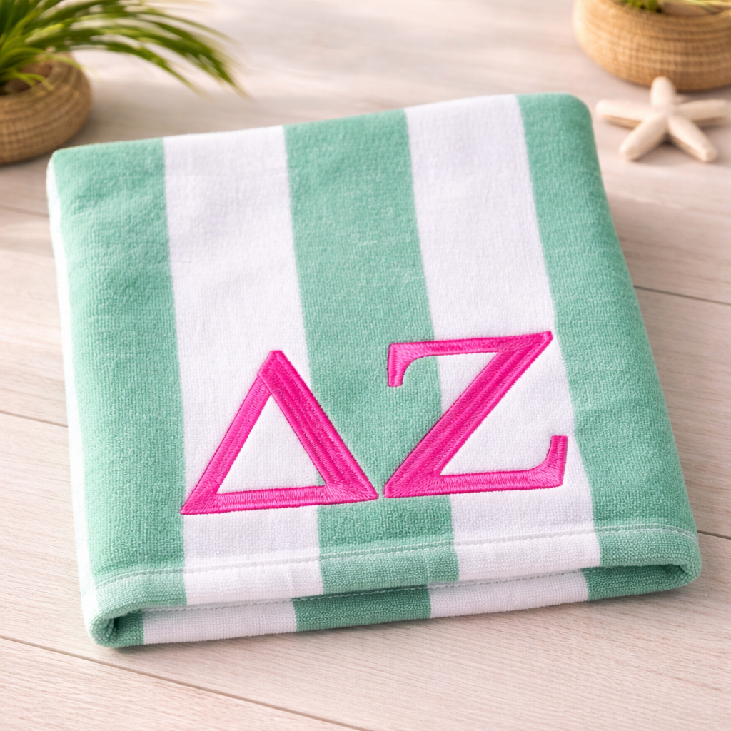 Delta Zeta Embroidered Beach Towel