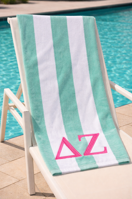 Delta Zeta Embroidered Beach Towel