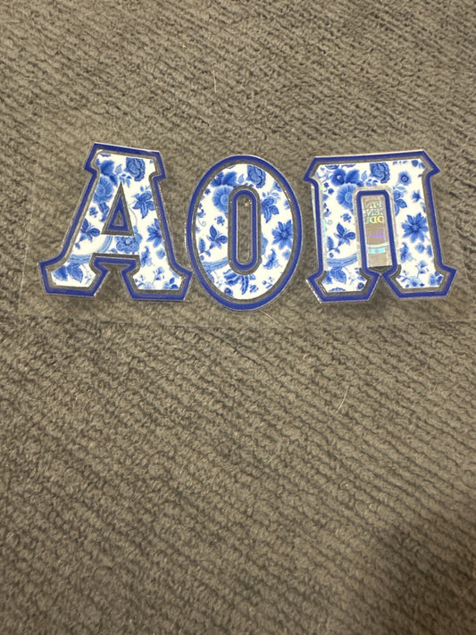 AOII Blue UV DTF sticker