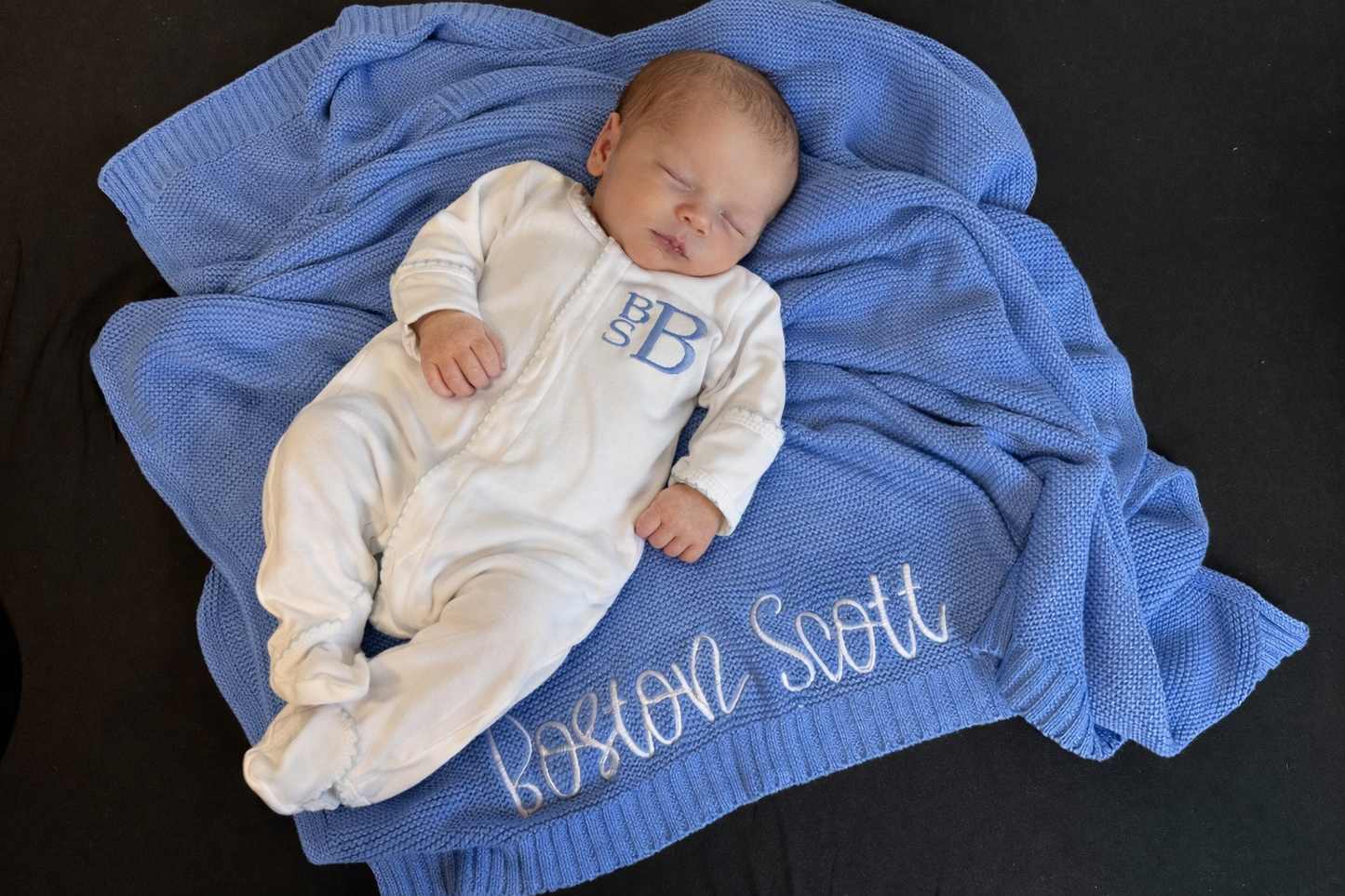 Embroidered Knit Baby Blanket