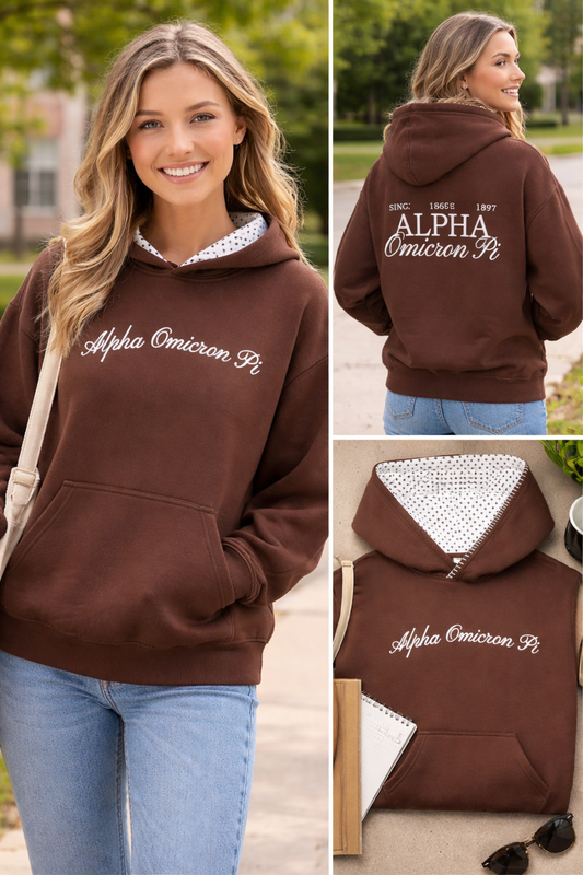 Pre-Order Brown AOII hoodie