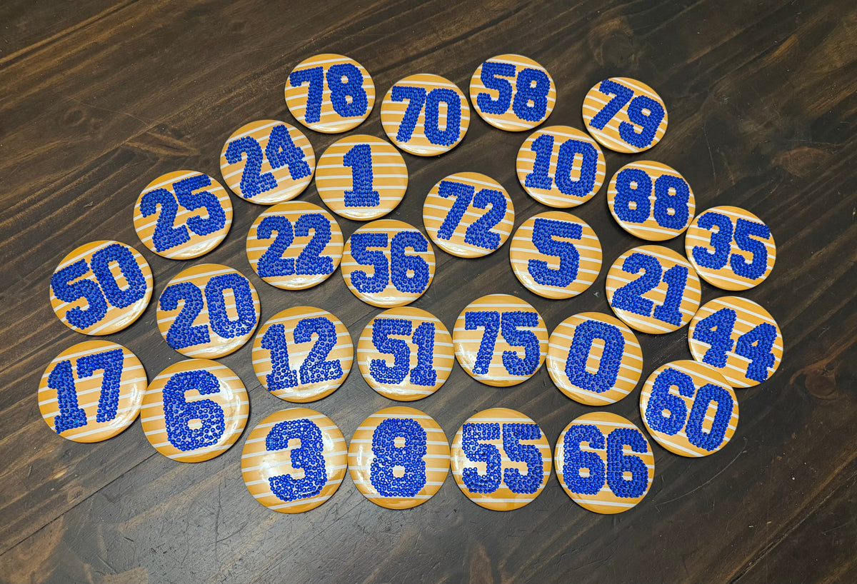 Rhinestone Game-day Number button