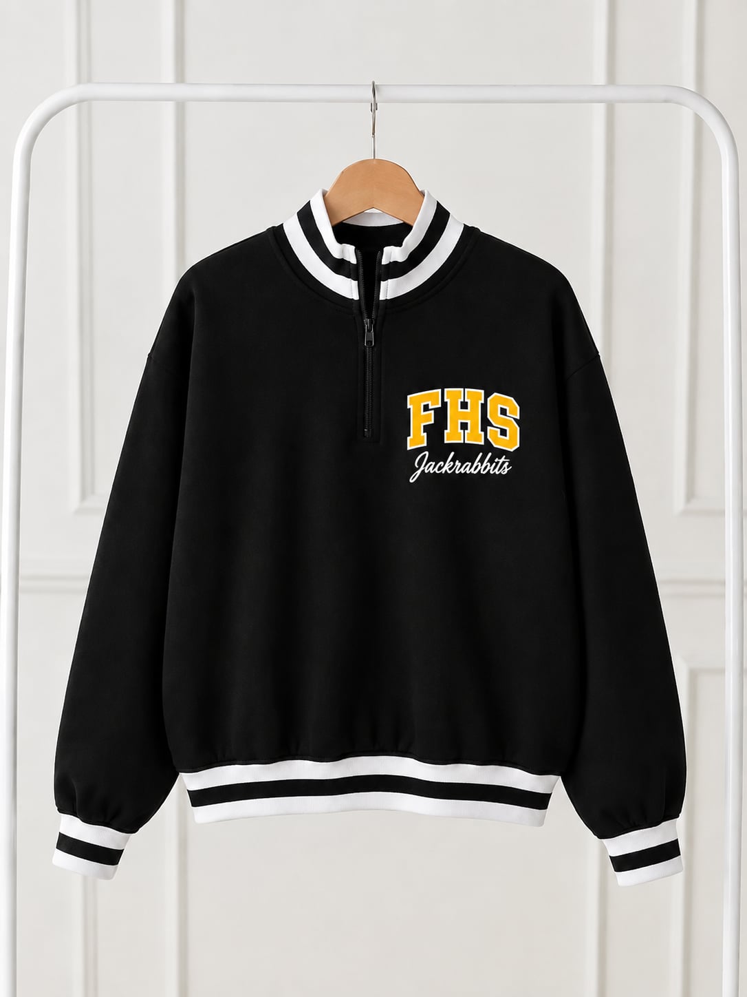 FHS Black Quarter Zip sweatshirt