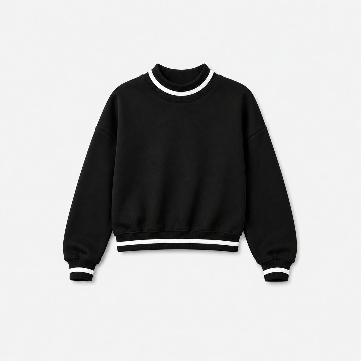 Pre-order Black/white stripe Mockneck