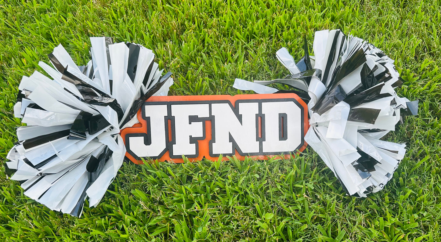 Custom Cheer Stick -Game Day Signs - Pom Pom Sign - Custom Cheer Stick - Personalized Name Cheer Sign - Sport Mom Sign - Pom Poms