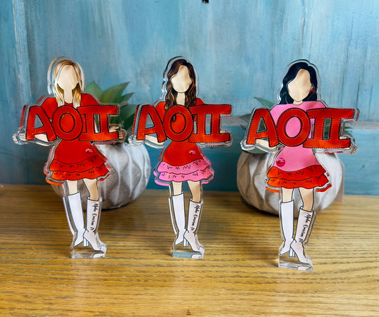 AOII Sorority Acrylic Girls Decor