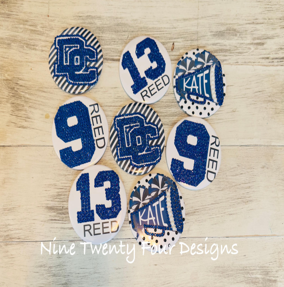 Rhinestone Game-day Number button