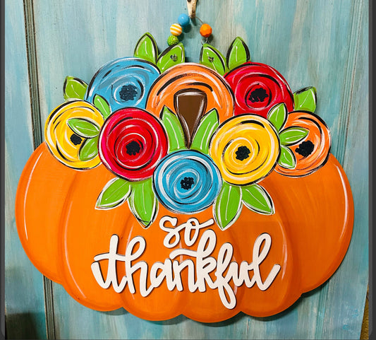 So Thankful fall pumpkin