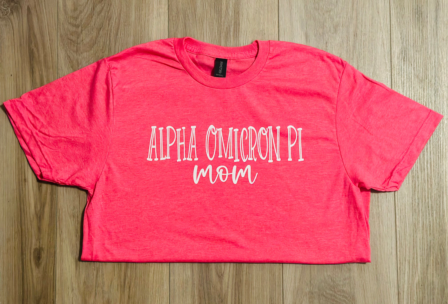 Pink Alpha Omicron Pi t shirt