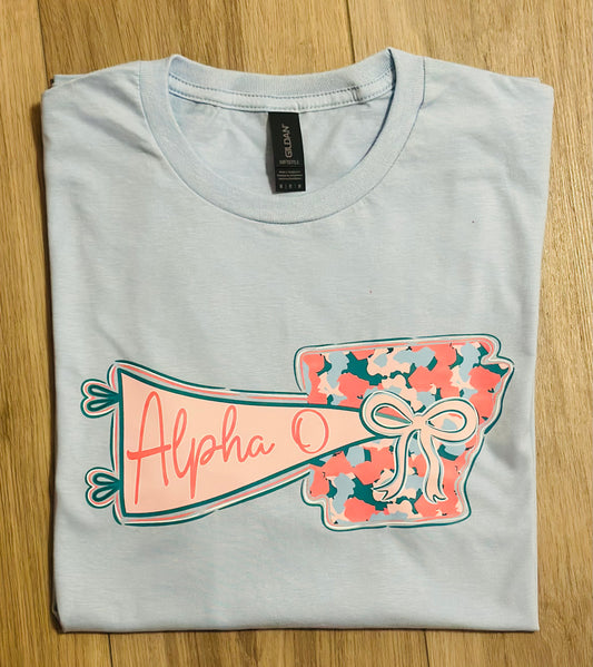 Blue Alpha O Arkansas T shirt