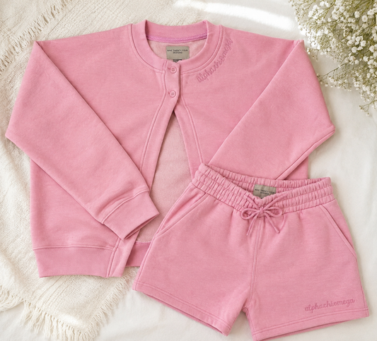 Alpha Chi Omega Cardigan Pink