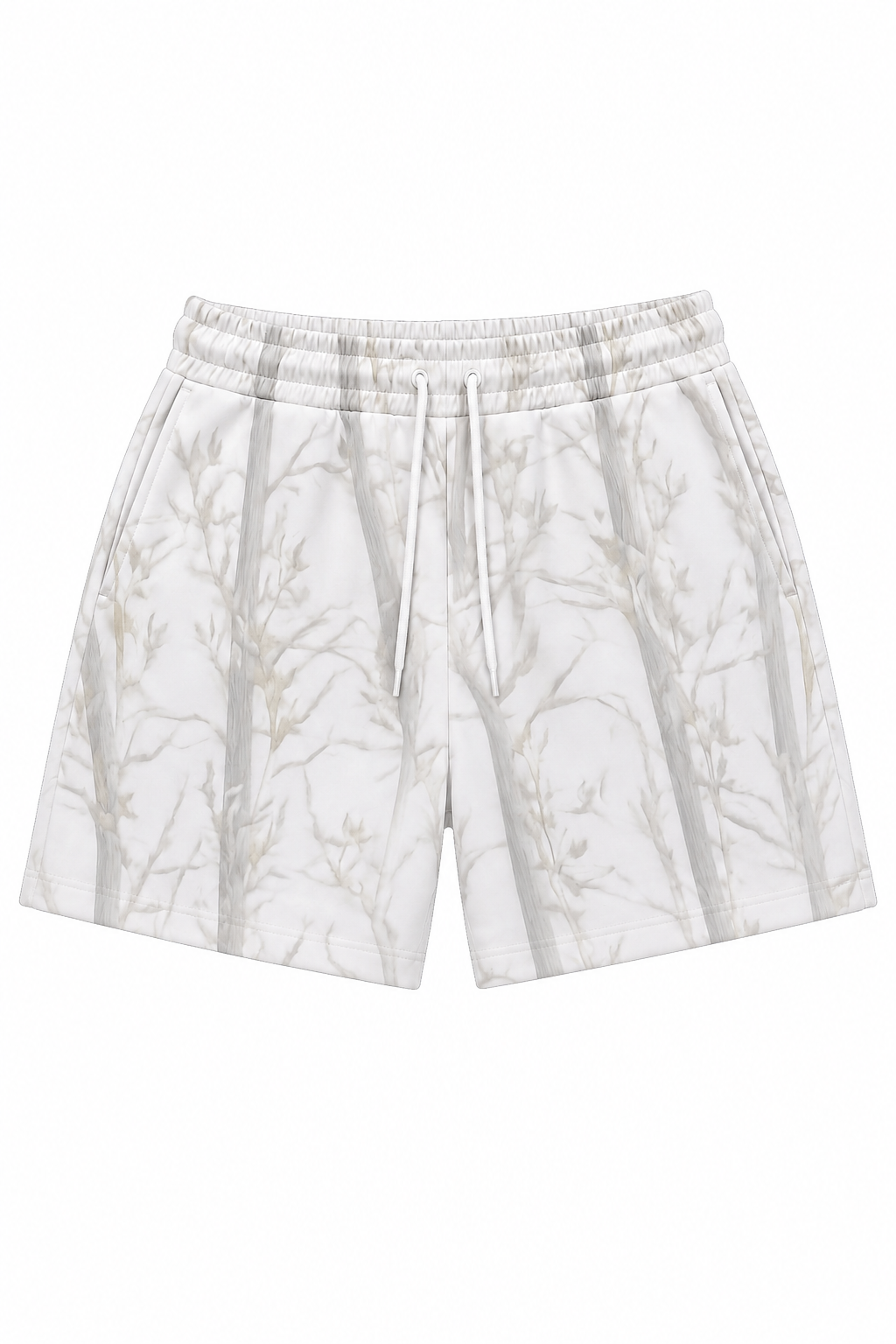 Pre-order Adult fleece white camo shorts