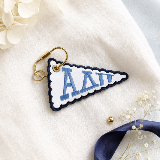 Alpha Delta Pi Pennant Bag Tag Keychain | ΑΔΠ Sorority Accessory