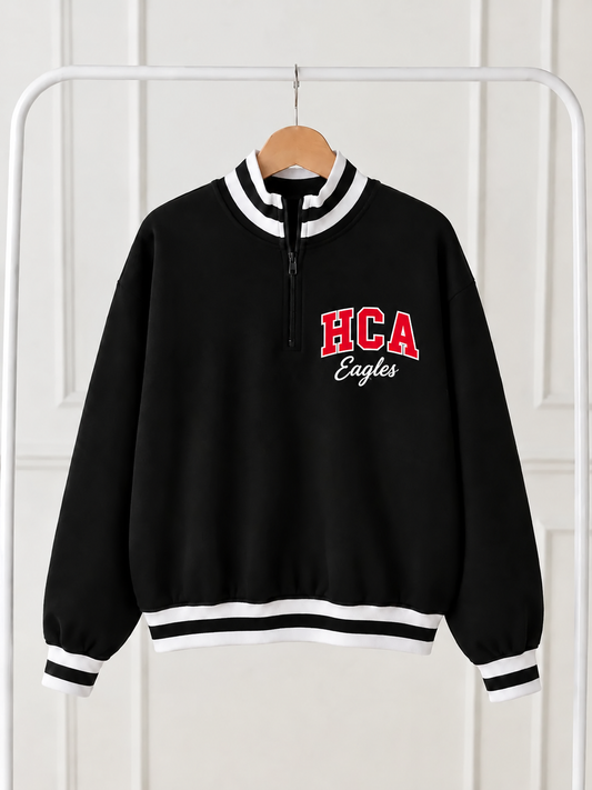 Custom Black Quarter Zip sweatshirt