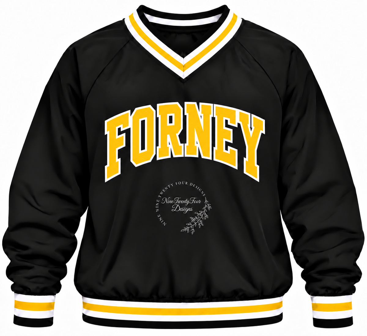 Custom Varsity Style lined Windbreaker Pullover