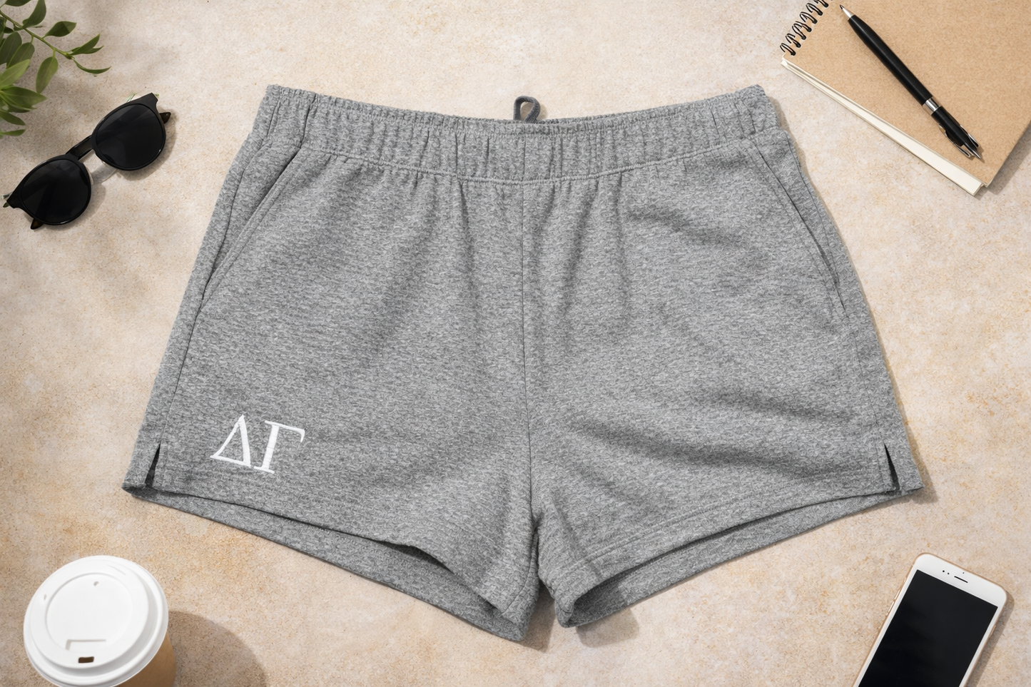 Delta Gamma Embroidered Fleece Shorts
