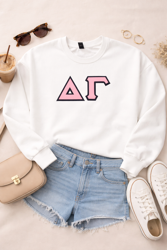Delta Gamma Sim Stitch Greek Letter Sweatshirt