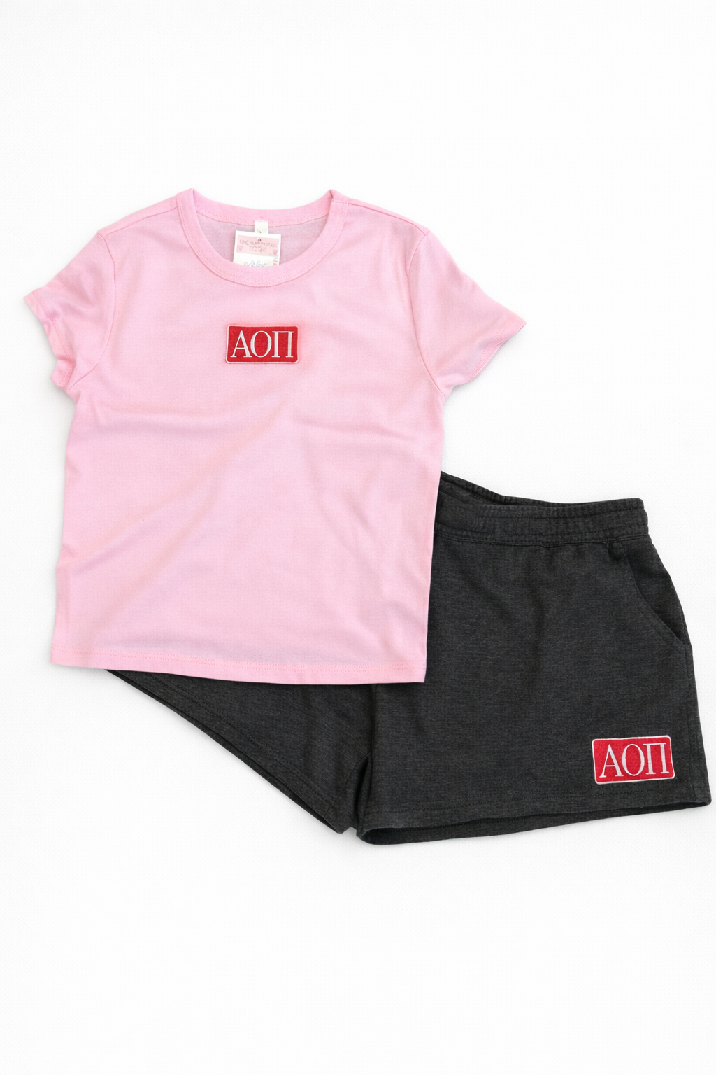 Alpha Omicron Pi Sorority Shorts: AOII Charcoal Lounge Shorts