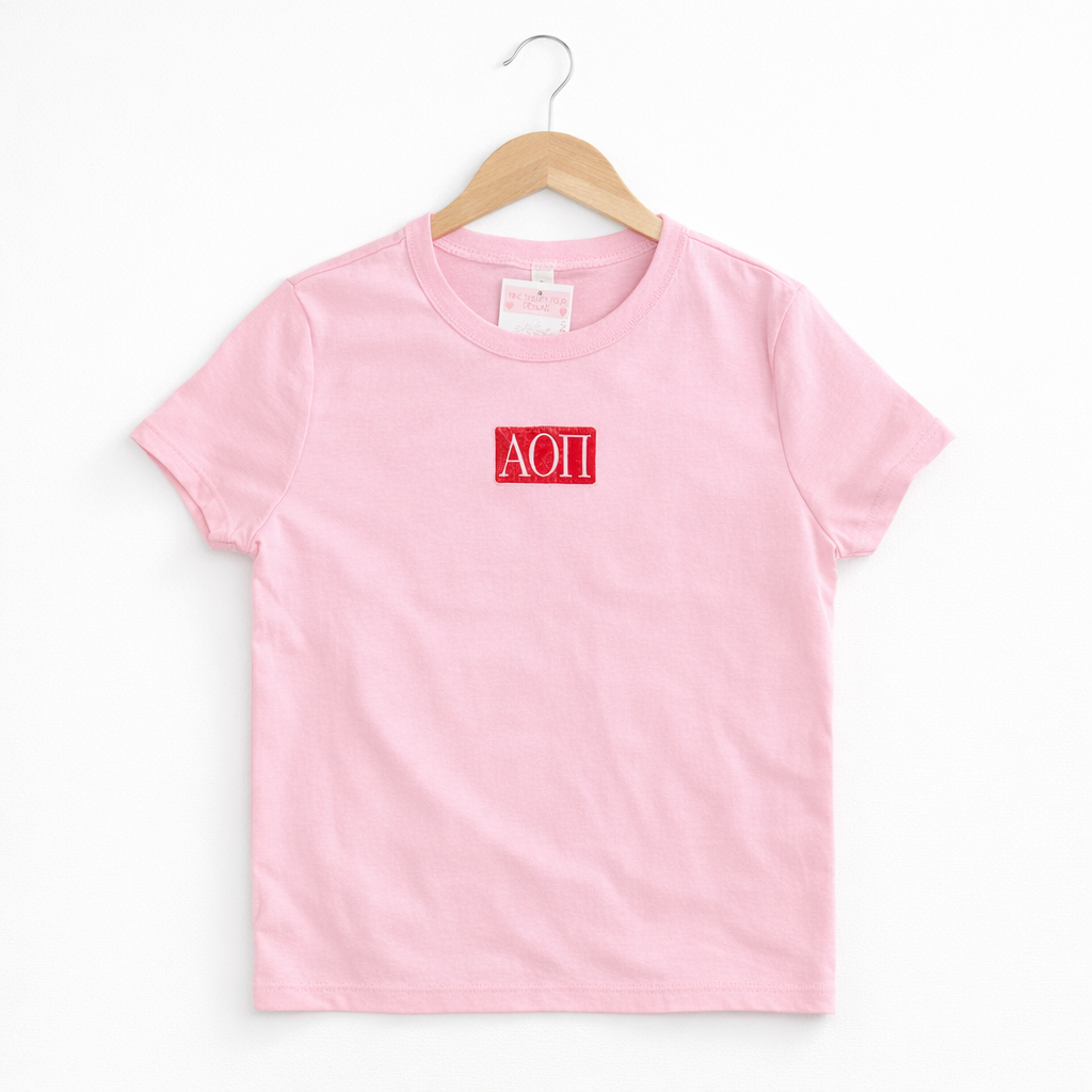AOII Pink Baby Tee