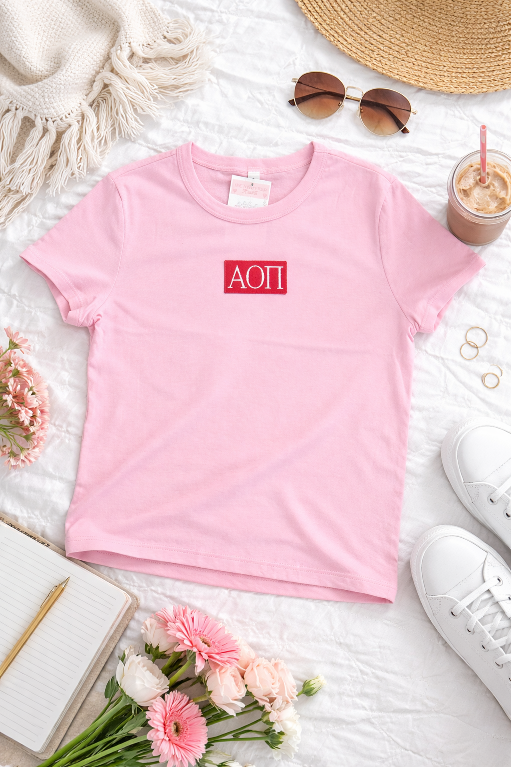AOII Pink Baby Tee