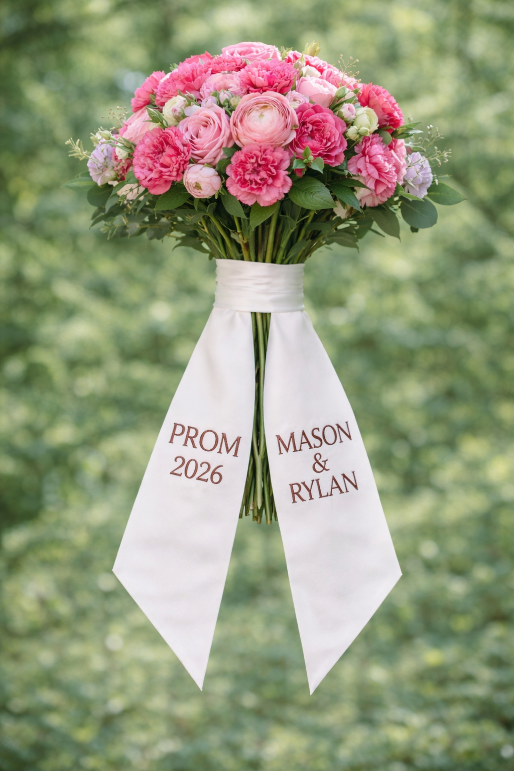 Hoco/prom embroidered bouquet sash