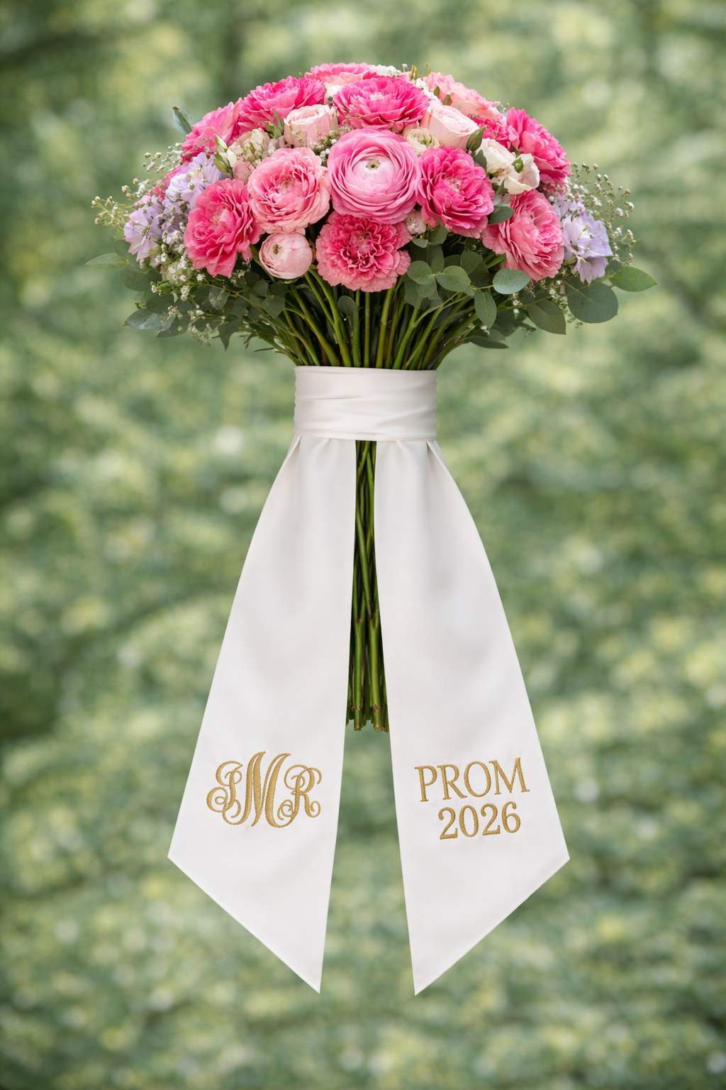 Hoco/prom embroidered bouquet sash