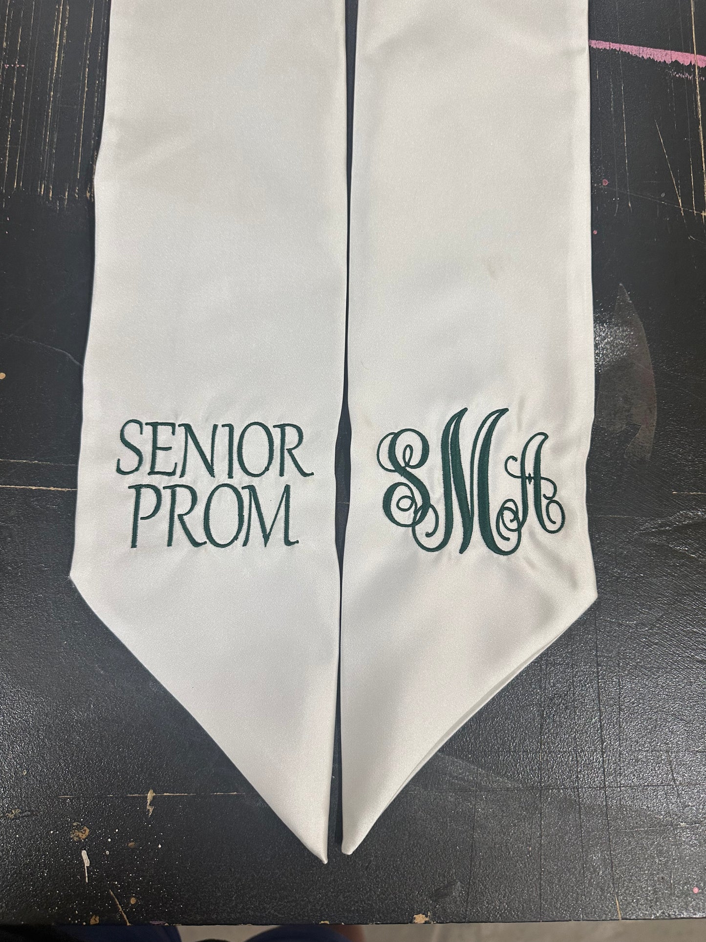 Hoco/prom embroidered bouquet sash