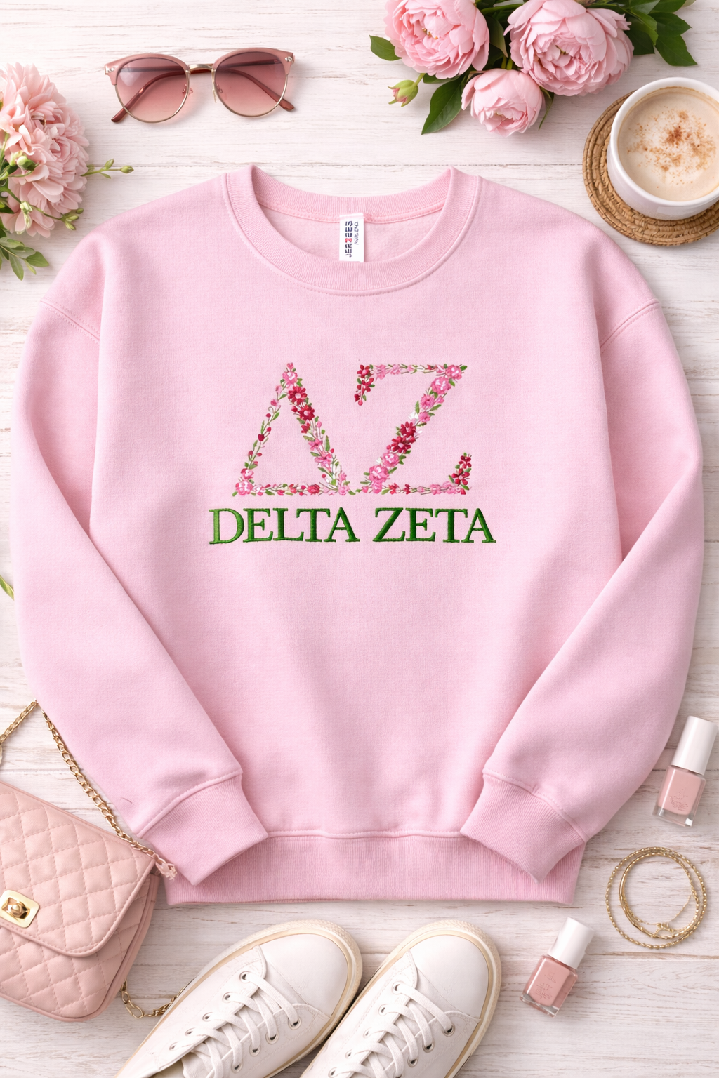 Delta Zeta Floral Sweatshirt