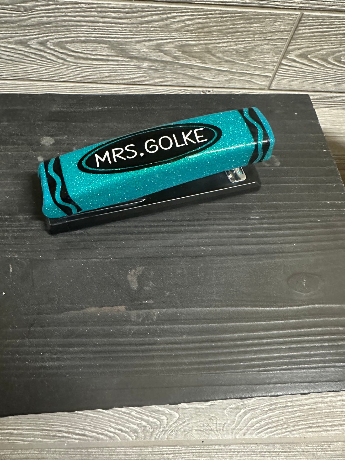Personalized Glitter epoxy stapler