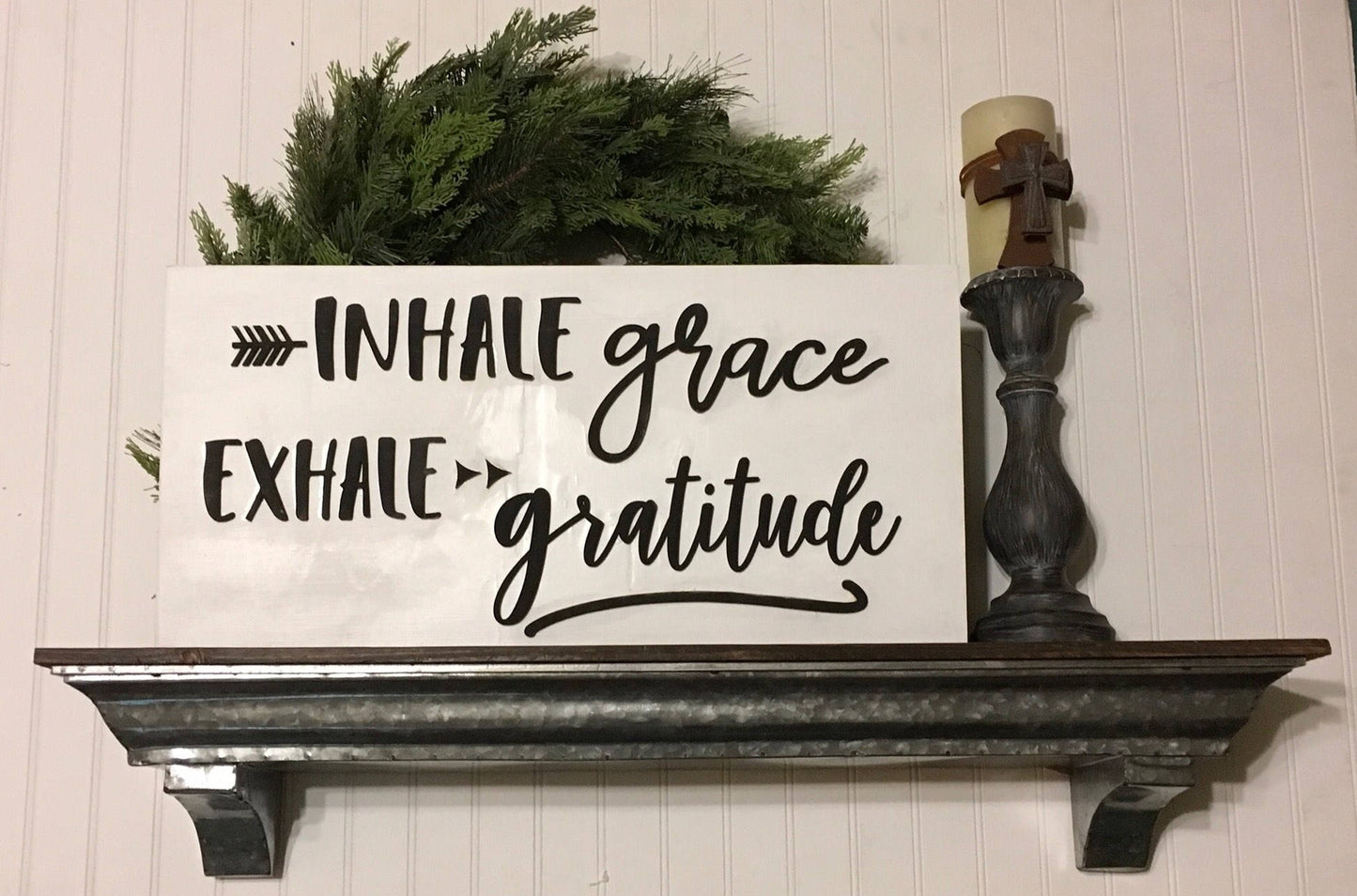 Grace, inhale grace wall sign, 3D wood signs, wood signs, 3D