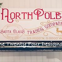 North Pole sign, Christmas decor, Christmas sign