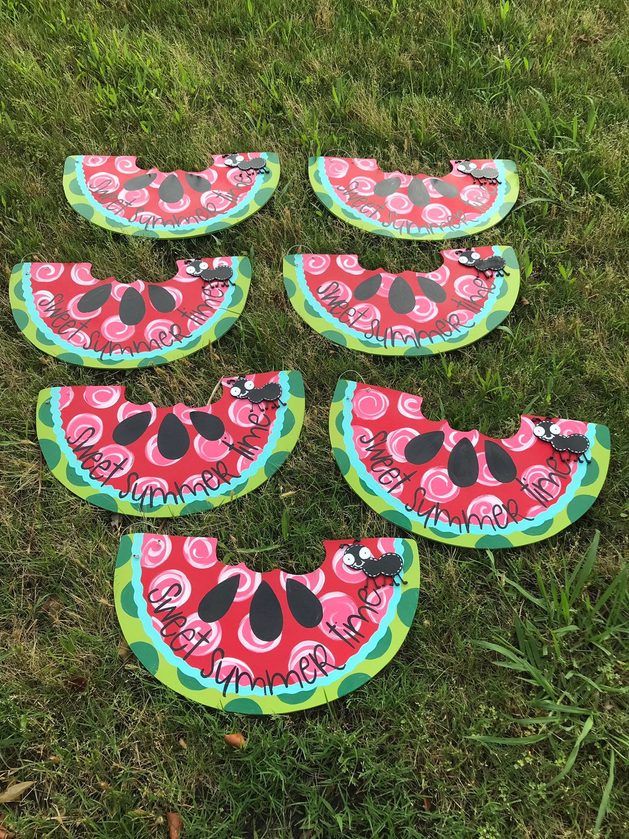 Watermelon sign, door hanger, summer decor, summer decoration, outdoor decor, watermelon