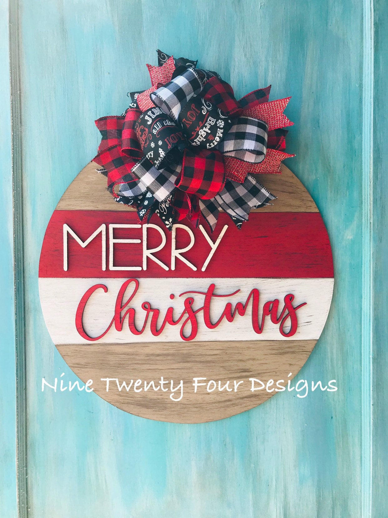 Merry Christmas 3D round sign, chistmas door hanger, christmas, holiday decor, christmas decor