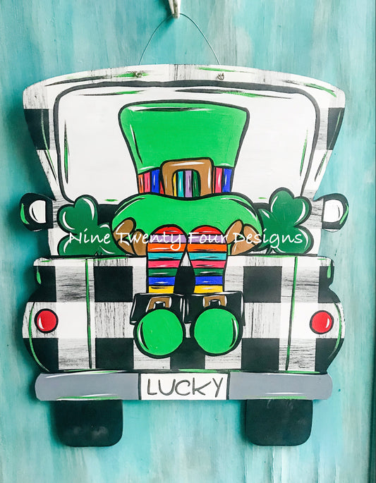 Leprechaun Truck, St Patricks day, leprechaun, holiday truck, St patty, St Patricks