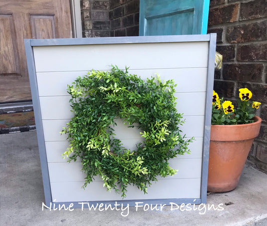 Wall decor, farmhouse style, farmhouse, wreath, wreath sign, shiplap, farmhouse sign, wall decoration, wood sign, framed sign