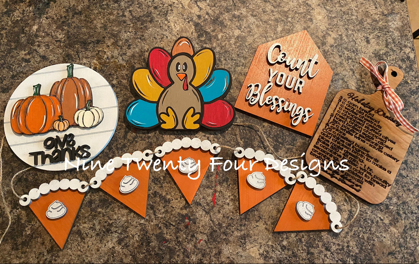 DIY Thanksgiving  tiered tray decor, Turkey decor, thanksgiving. Paint yourself